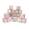 DIY Adventskalender zum Befüllen 24 Faltschachteln rosa,Sterne Ziffern pastell