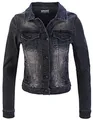 Rock Creek Damen Jeans Jacke Übergangs Jacke Denim Blouson Stretch Kurz Classic Jeansjacken Urban Stonewash D-401 Anthrazit XXL