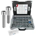 FRANTOS L-BOXX Zylinderschrauben Set DIN 912 (ISO 4762, Stahl verzinkt) 1.500 tlg. + 4 Winkelschlüssel I Zylinderkopfschrauben Sortiment