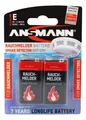 ANSMANN 1515-0006 Batterien Alkaline Batterie für Rauchmelder 9V EBlock 2er Set