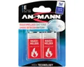 ANSMANN 1515-0006 Alkaline 9V E-Block Batterie, Alkaline 2 Stück