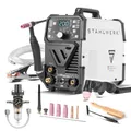 STAHLWERK Schweißgerät 4 in 1 Kombi DC WIG 200 Puls Pro CUT - kompakt & leistungsstark, digitaler 200 A IGBT Inverter mit DC WIG, MMA, Puls-Funktion & integriertem 40 A Plasmaschneider