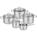 ELO Kochtopfset Jaspis, Metall, 5-teilig, 29.5x25.5x51.5 cm, Kochen, Töpfe, Topfsets
