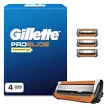Gillette Proglide Power Rasierklingen Herren, 4 Original Ersatzklingen, Schwarz - Nassrasierer, 2X Gleitstreifen vor Und Nach Den Klingen für Unglaubliche Gründlichkeit Und Komfort