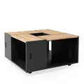 Vicco Couchtisch, Anthrazit, Holzwerkstoff, 4 Fächer, Quadratisch,Quadratisch, 80x43x80 cm, Wohnzimmer, Wohnzimmertische, Couchtische