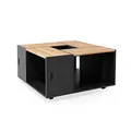 Vicco Couchtisch Anton, Anthrazit, 80 x 80 cm, zur Aufbewahrung von Zeitschriften und Fernbedienungen