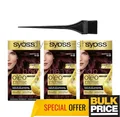 Syoss Oleo 4-23 Burgundy Red Vibrant Hair Color nourishing Oil Formula 3er Pack