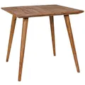 FineBuy Esstisch quadratisch 80cm Sheesham Massivholz – Rustikaler Holztisch im Landhausstil, Design Esszimmertisch massiv, Küchentisch klein für 4 Personen Bistrotisch