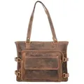 Greenburry Vintage Schultertasche Leder 36 cm  braun