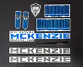 Fahrrad Rahmen Aufkleber Schriftzug Frame Sticker Set Decal blau grau Bike Design