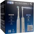 Oral-B Center OxyJet Reinigungssystem - Munddusche + Oral-B iO4, Mundpflege weiß