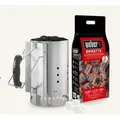 WEBER Rapidfire Anzündkamin Set Mit Aluminiumbeschichtung