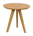 G+K Möbelvertriebs GmbH Beistelltisch OLPE, Ø 50 cm, Braun, Wildeichenholz massiv, mit geölter Oberfläche