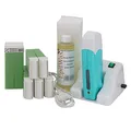 EpilWax Wachswärmer Waxing Set für Enthaarung Haarentfernung mit Aufsteller – Mit 6 Aloe Vera Roll On Wachspatronen, Waxing Gerät, 100 Vliesstreifen und Nachbehandlungsöl