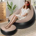 Aufblasbares Sofa mit Fußhocker, Aufblasbarer Sessel, Wasserdichtes Luftsofa ...