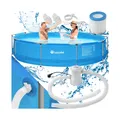tectake Swimming Pool, rund, reißfestes PVC-Gewebe, 360 x 76 cm