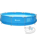 Swimming Pool rund mit Stahlrahmen und Filterpumpe Ø 360 x 76 cm blau B-Ware