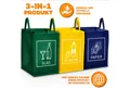 TRESKO Mülltrennsystem 3er Set Recycling Deutsch Mülltrenner Mülleimer Trennsystem