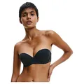 Calvin Klein Damen Trägerloser BH Push-Up, Schwarz (Black), 70DD