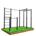 K-Sport: Calesthenics Turnstange für den Garten I Reckstange Garten bis 150 kg belastbar I Wetterfeste Kraftstation mit Barren, Sprossenwand, Klimmzugstange & Hangelleiter I Made in EU