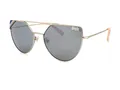Superdry Mikki Sonnenbrille Matt Silber Rosa mit Silber Verspiegelte Gläser 002