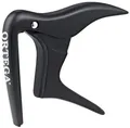 Ortega Guitars Kapodaster Musikinstrument Zubehör - Gewölbt - Für Gitarre - Aluminium-Legierung, Schwarz (OCAPOCV-SBK)