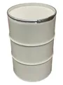 Metallfass 210 Liter Blechfass Fass Ölfass Tonne mit Spannring und Deckel WeißNEU
