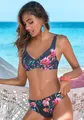 Bügel-Bikini-Top "Modern", in kompakterer Form, Gr. 36 - Cup C, marine-bedruckt Cup C