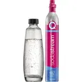 Sodastream Quick Connect Reservezylinder 60 L + 1 Glasflasche - Schwarz/Transparent