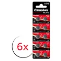 6x Camelion Alkaline Knopfzelle AG12 / LR43 / LR1142 / 386 / 1,5V  10er Blister