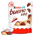 Kinder bueno Mini – Schokoriegel mit knuspriger Waffel, Milch-Haselnuss-Creme & zarter Vollmilchschokolade – 1 Beutel mit einzeln verpackten Mini Riegeln (1 x 108 g)