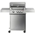 Mr. GARDENER Gasgrill »Virginia«, 3 Brenner, Grillfläche: 62  x  43  cm, mit Unterschrank - grau