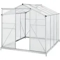 Juskys Gewächshaus, Silber, Metall, 190x195x253 cm, Gartenzubehör, Gewächshäuser