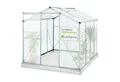 Juskys Gewächshaus GH250F1, BxTxH: 190 x 253 x 195 cm, 4 mm Wandstärke, 4,75 m², Dachfenster, stabile Aluminiumprofile, Hohlkammerplatten