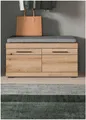 xonox.home Schuhbank, Evoke Oak Nachbildung Softclose Melamin Modern 90x44x40 cm