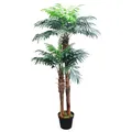 Palmenbaum Kokos Palme Kunstpflanze Künstliche Pflanze Echtholz 170cm Decovego