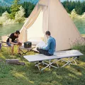 Outsunny Feldbett, Faltbares Campingbett mit Aufbewahrungstasche Oxford, Grau