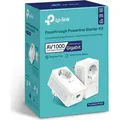 TP-LINK Powerline AV1000 Passthrough Starter Kit, HomePlug AV2, RJ-45, 2er-Pack
