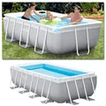 Intex Komplettset Prism Frame Swimming Pool + Filterpumpe + Leiter Schwimmbecken