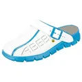 Clog weiß/ blau mit Aufdruck ESD - 37 - Weiß/Blau - 37