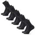 DANISH ENDURANCE Basicsocken Merino Hiking Light (5-Paar) Leicht & gepolstert, Anti-Blasen Socken, Ideal zum Wandern grau 39/42