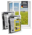 EASYmaxx Moskitonetz für Fenster mit selbstklebendem Klettband 2er-Set - 150x180cm