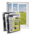 EASYmaxx Fliegengitter Fenster | Moskitonetz, Montage ohne Bohren | zuschneidbarer Insektenschutz Fenster bis 150 x 180 cm | Mückenschutz | Fliegennetz Klettband selbstklebend [2 Stück]