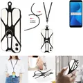 K-S-Trade 3in1 Handykette Handyband Handykordel Halsband Smartphone-Ring Handy-Ring kompatibel mit Asus ZenFone Max Plus (M1) Fingerhalterung