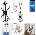 K-S-Trade Handyhülle für Asus ZenFone Max Plus (M1), 3in1 Handykette Handyband Handykordel Halsband Smartphone-Ring