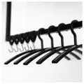 HOME DELUXE Kleiderbügel RACK, (40-tlg), platzsparend, Garderobenhaken, Garderobenbügel, Textilbügel schwarz