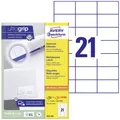 Avery-Zweckform 3652-200 Universal-Etiketten 70 x 42.3 mm Papier Weiß 4620 St. Permanent haftend Tintenstrahldrucker, Laserdrucker, Farblaserdrucker, Kopierer,