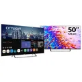 Rahmenloser 50" UHD Smart TV JTCS50U39501FLW, webOS, Triple Tuner - Schwarz