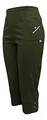 Kurze Hosen Damen Sommerhosen Bermuda 7/8 Schlupfhose leichte Stoffhose angenehme Caprihose mit Taschen (50-52, Khaki)