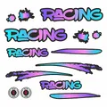 BIKE-label Fahrrad Aufkleber 14-teiliges Sticker Set E-Bike Roller Racing Urban Schriftzug X400064